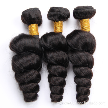 100% Indian human hair loose wave virgin hair